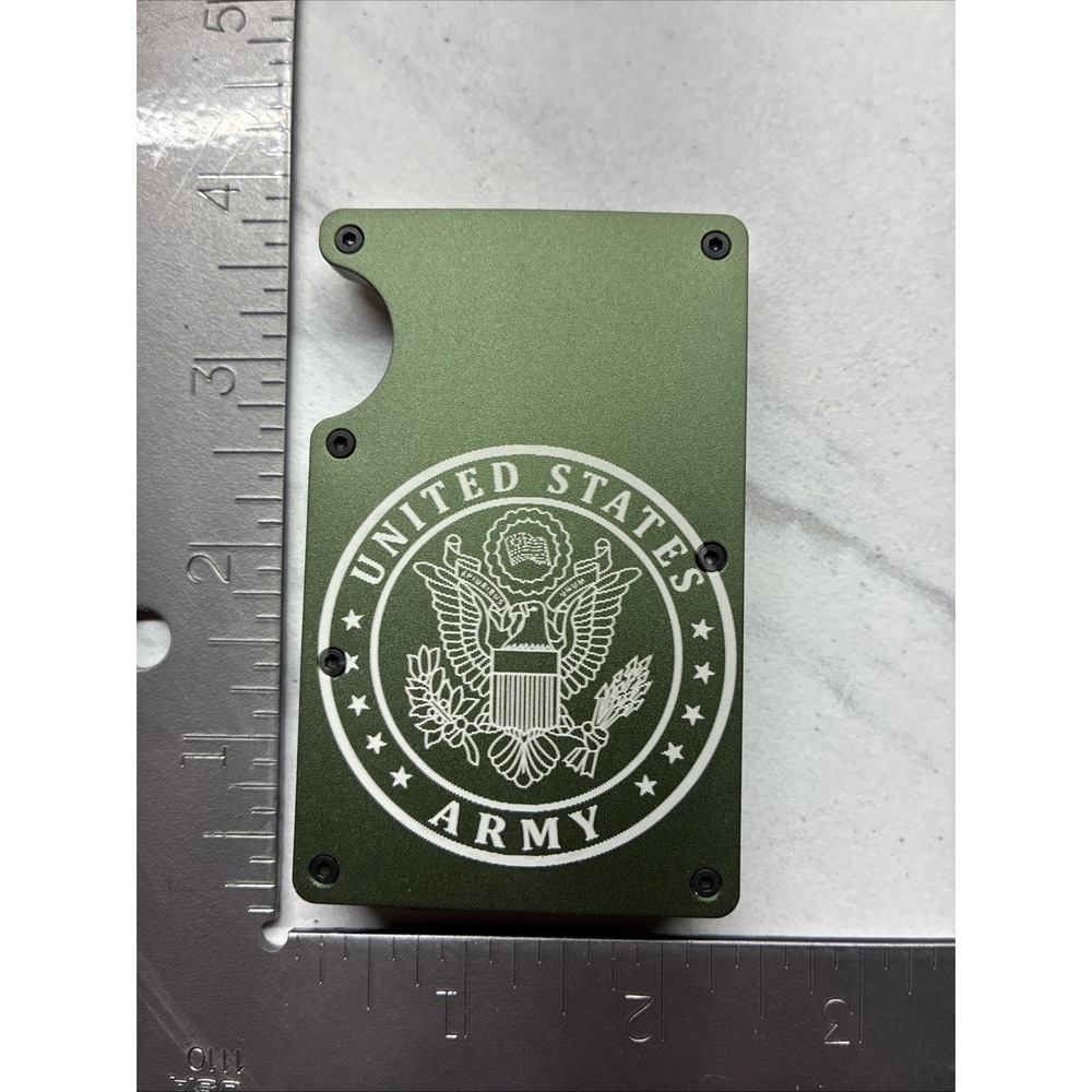 Metal Slim United States Army Logo RFID Blocking Wallet